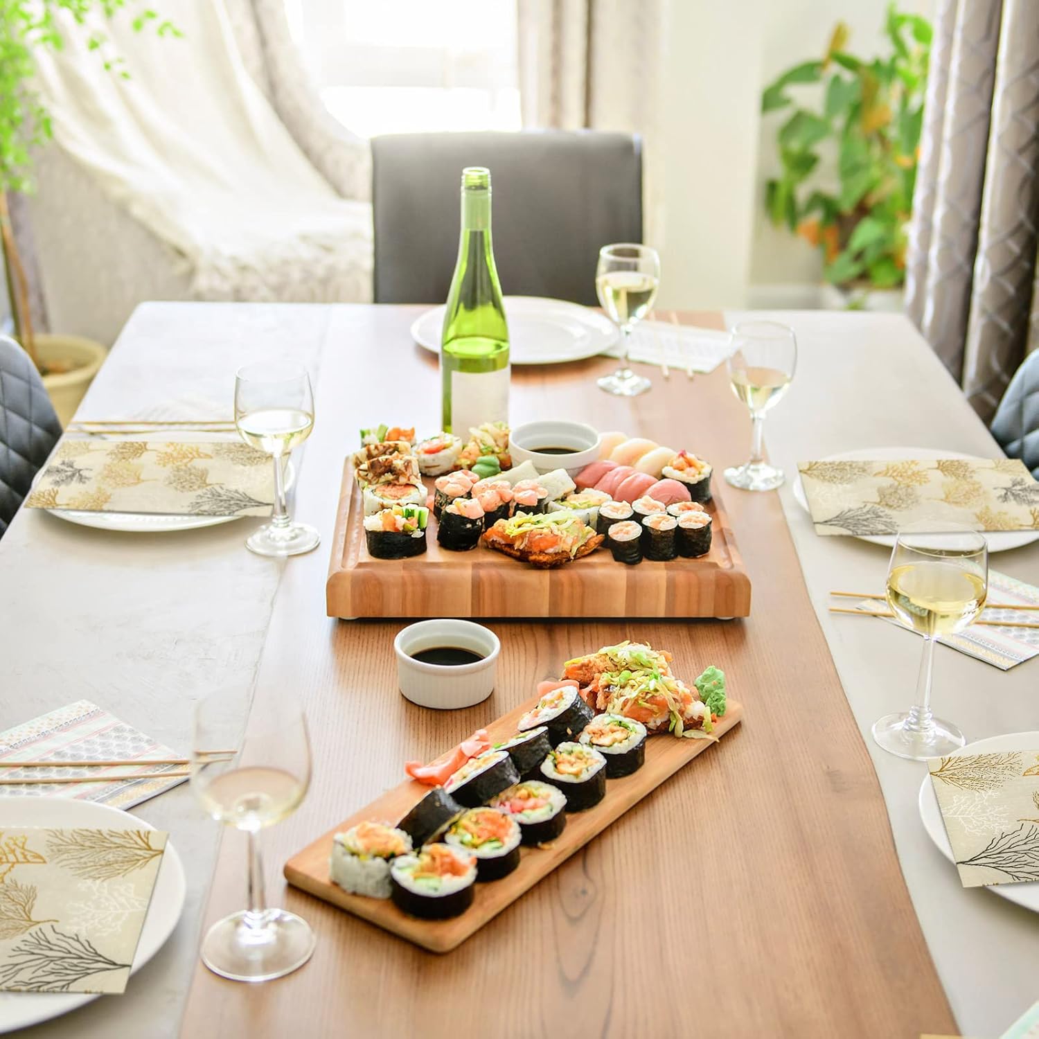 Geyoga 100 servilletas de 2 capas con temática coral para invitados con temática de océano, playa, desechables, servilletas de papel decorativas