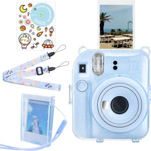 HIYQIN Polaroid Mini 12 – Funda transparente con bolsillo para almacenamiento de fotos y accesorios para cámara instantánea Fujifilm Instax Mini 12, HIYQIN Polaroid Mini 12 – Funda transparente con bolsillo para almacenamiento de fotos y accesorios para cámara instantánea Fujifilm Instax Mini 12,