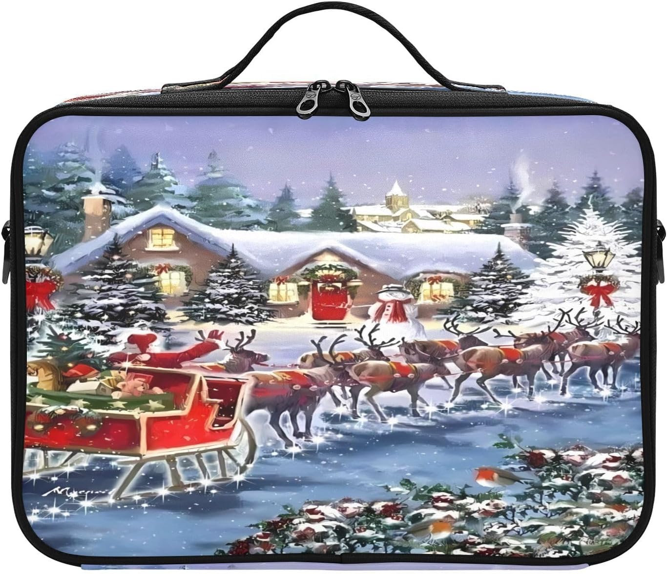 Red Sleigh cosmetic organizer bag make up travel bag make up bag medium makeup bag cosmetiquera de viaje para mujer men mens woman ladies teens male