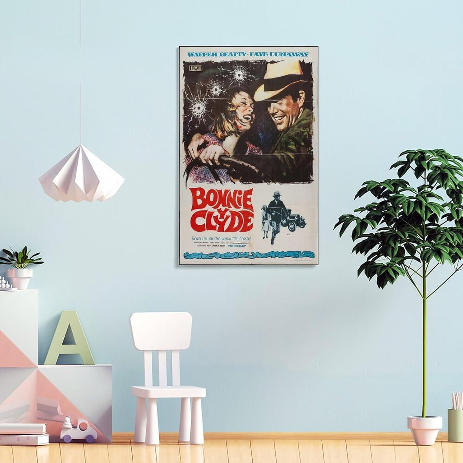 Póster de película Bonnie y Clyde de 1967, impresiones de portada de película, pósteres vintage, pinturas artísticas de pared, lienzo, decoración de
