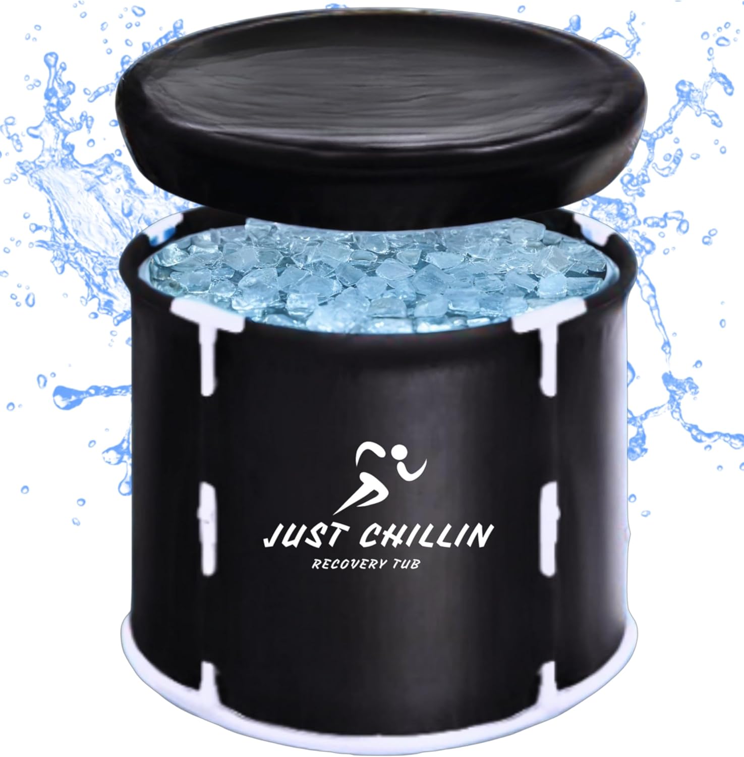 Baños de hielo en casa – Bañera fría, bañera de hielo XL, bañera portátil, bañera de hidromasaje portátil, cápsula de hielo, bañera plegable, bañera