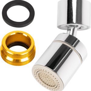 BlueStars Aireador de fregadero de cocina giratorio de 360 ultraduradero, cabezal de grifo de rociador de doble función de 2 flujos, boquilla de BlueStars Aireador de fregadero de cocina giratorio de 360 ultraduradero, cabezal de grifo de rociador de doble función de 2 flujos, boquilla de