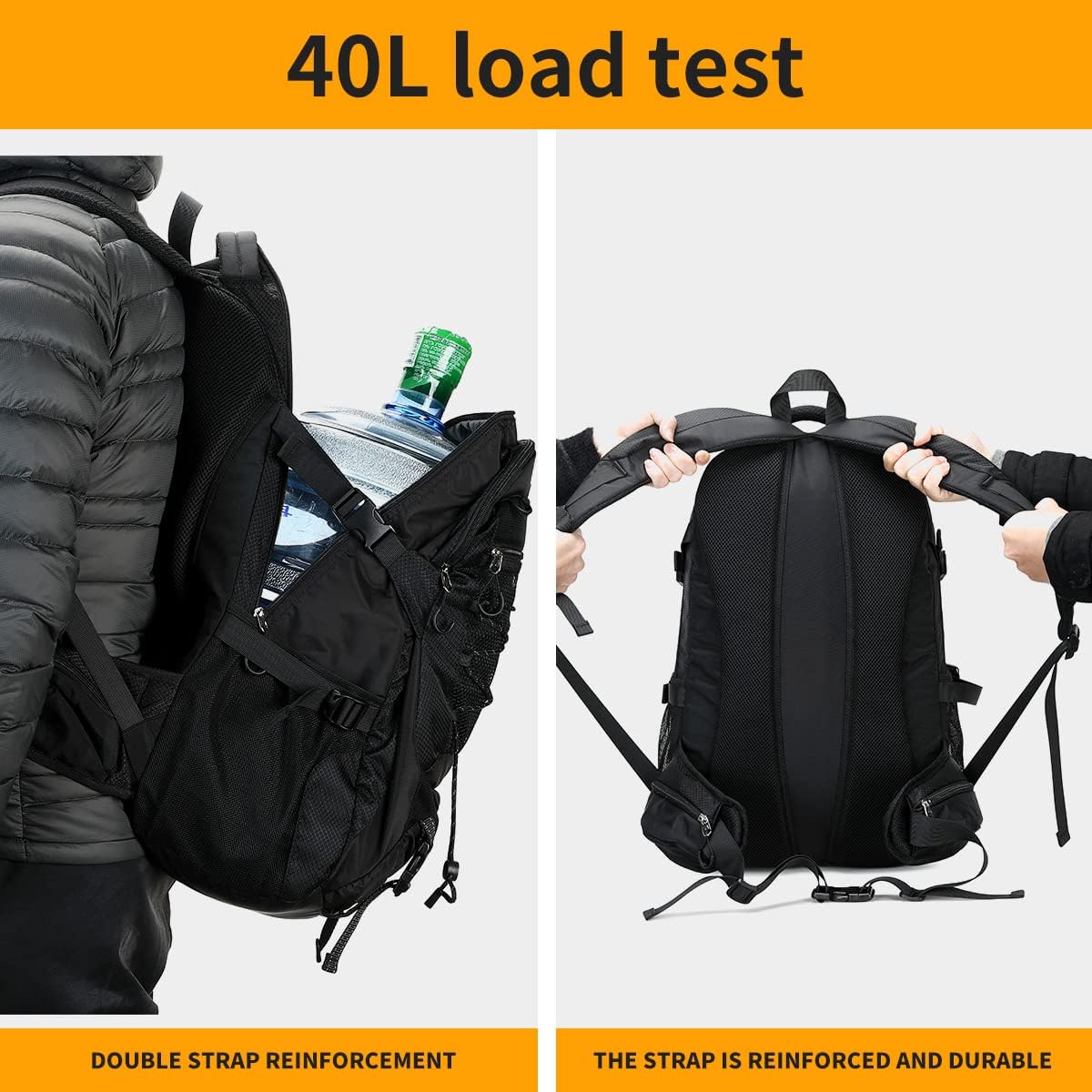 BOVIP Mochila de senderismo de 40 L, impermeable, ligera, para viajes, deportes, camping, para hombres y mujeres