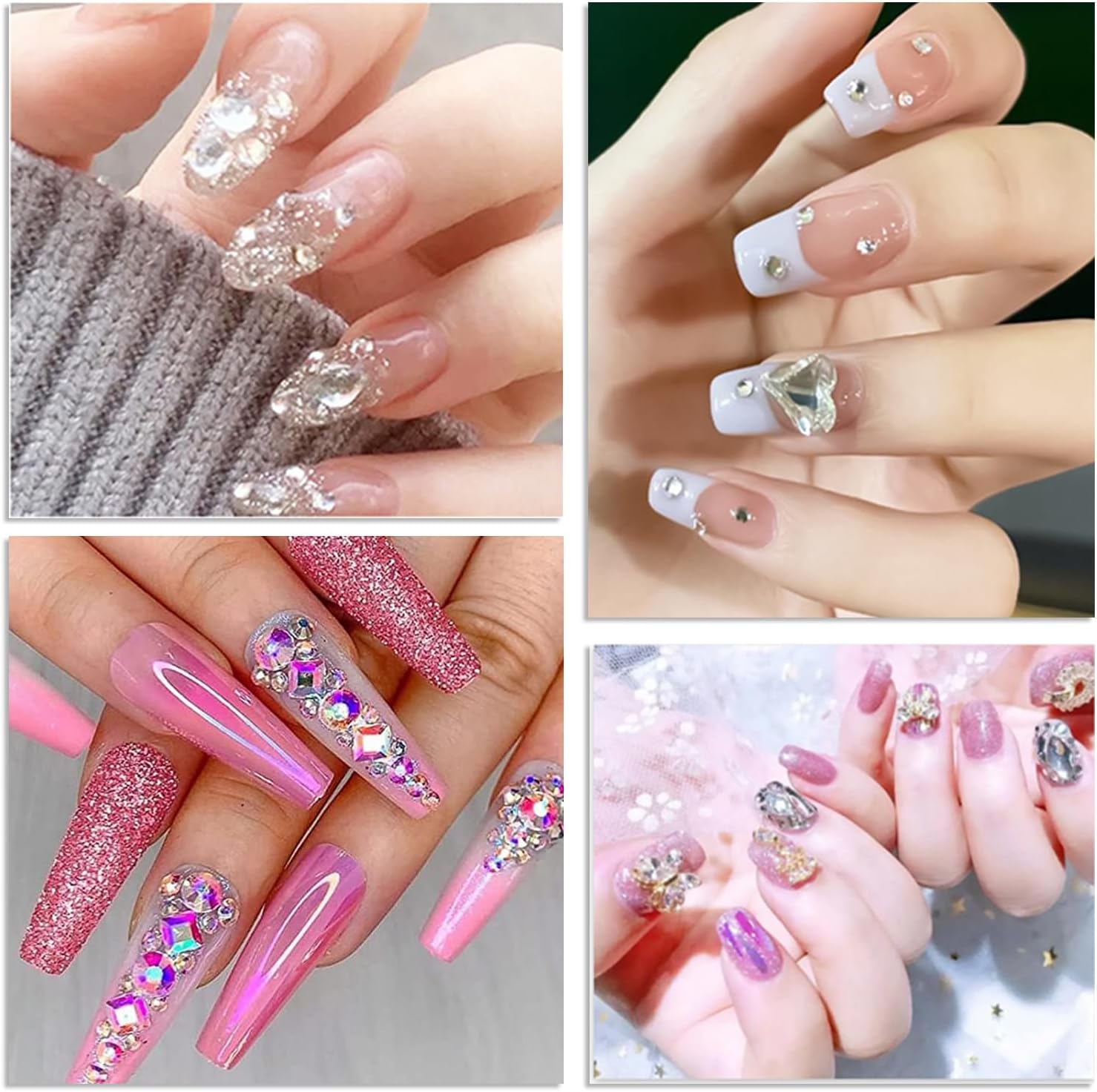 3600 diamantes de imitación de cristal rojo para uñas, diamantes de imitación de cristal con parte trasera plana para decoración artística Nair