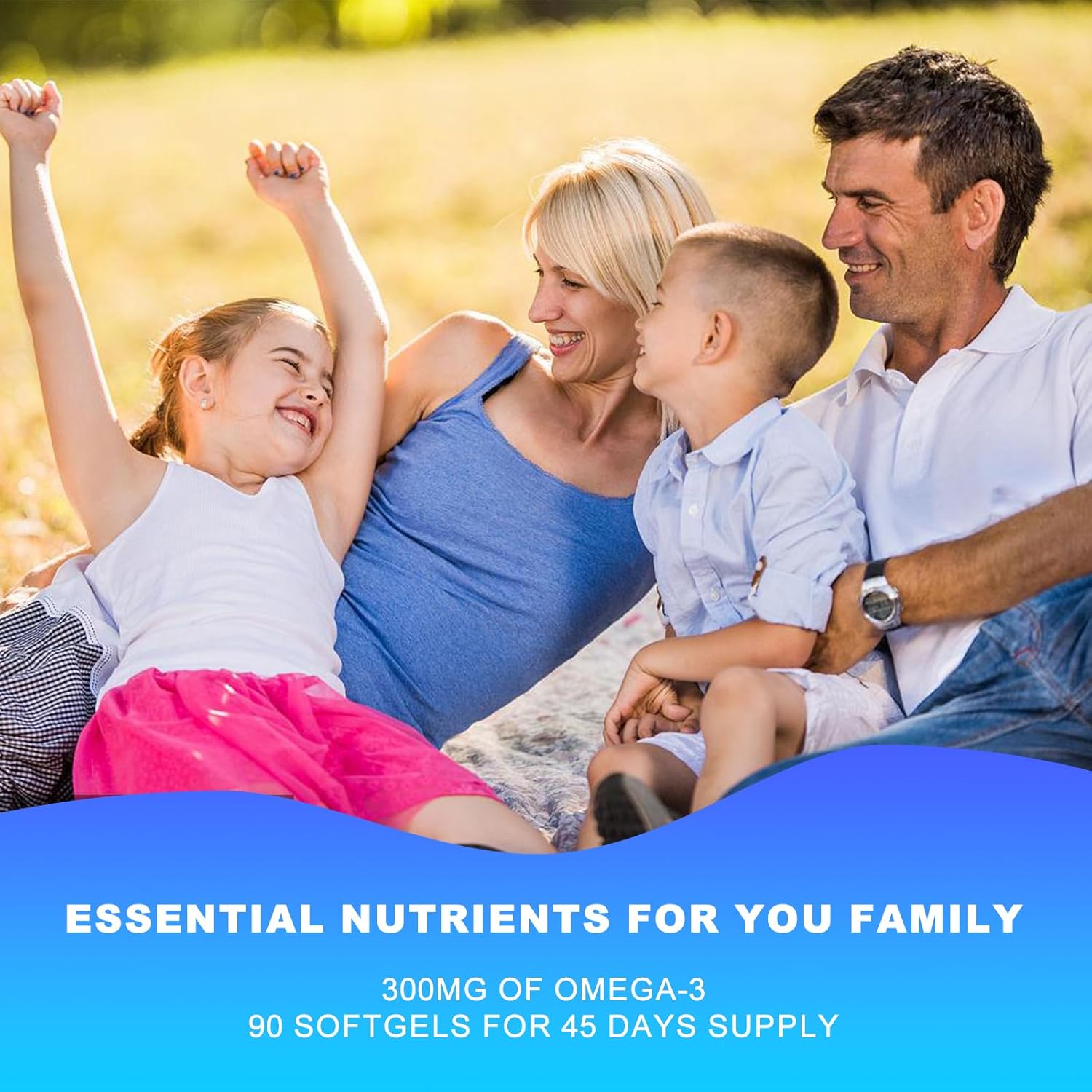 Cápsulas blandas de aceite de pescado 1000 mg Omega-3 Suplementos ácidos grasos – 90 cápsulas blandas Suplemento esencial para adultos apoya la