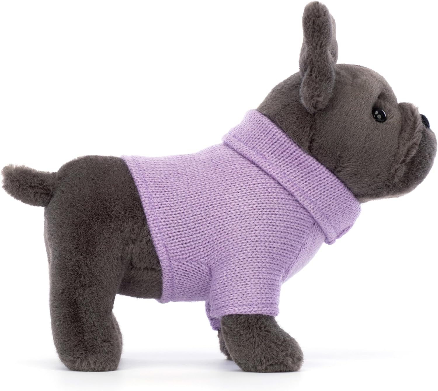 Jellycat Suéter Bulldog Francés Peluche Perro Felpa, Suéter Púrpura