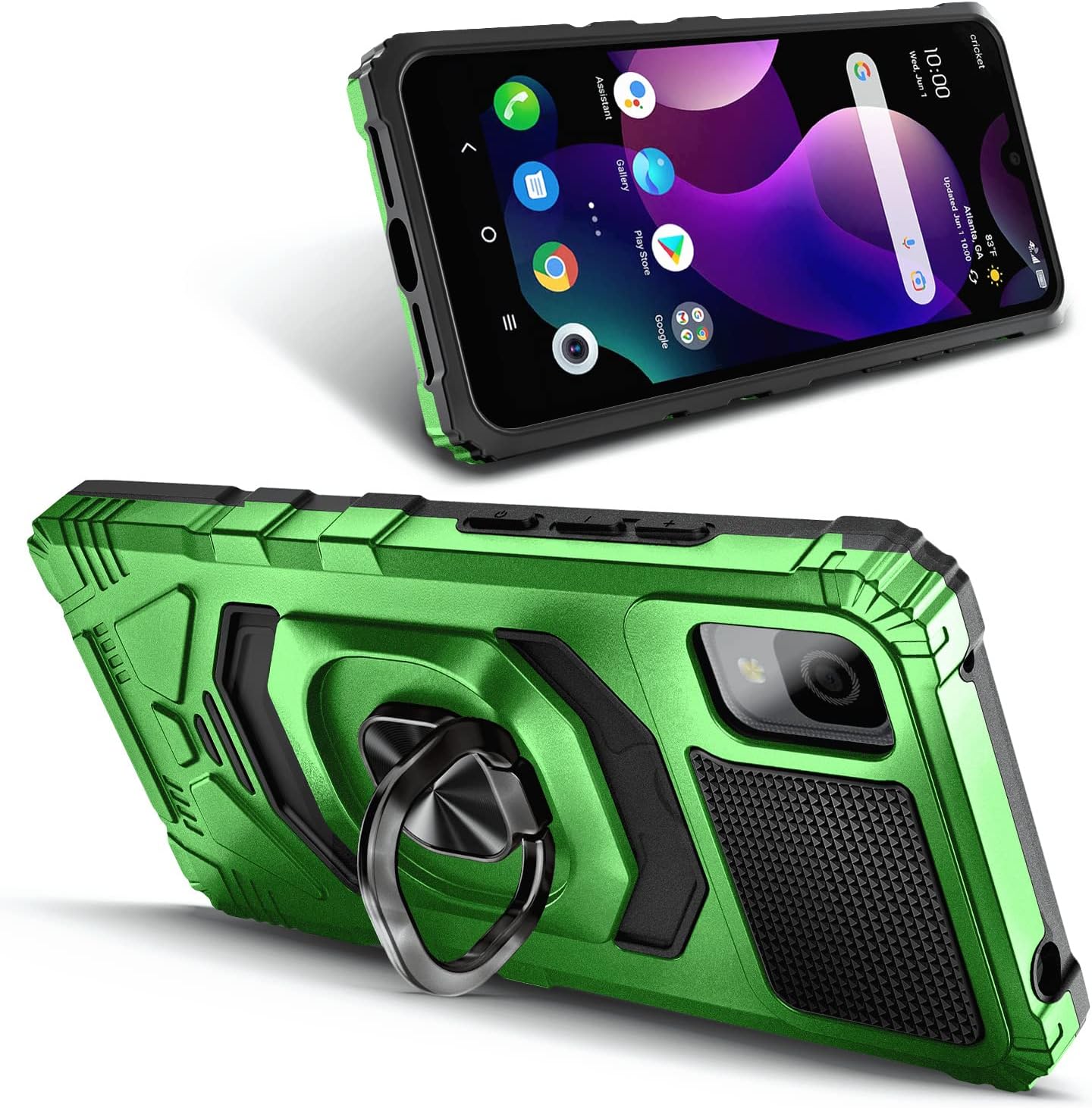 NZND Funda para Alcatel TCL A3 (A509DL)TCL A30TCL ION Z con protector de pantalla de vidrio templado (cobertura máxima), protección de cuerpo