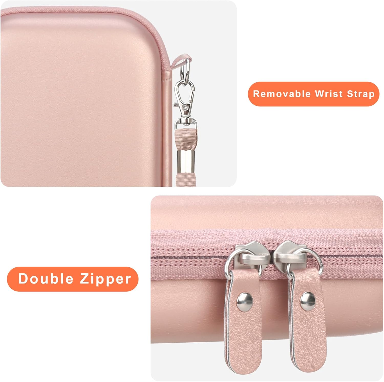 Canboc Funda rígida para cámara digital Panasonic Lumix ZS200ZS100ZS80ZS70ZS60LX10 4K, bolsa de transporte para cámara, bolsillo de malla para cable