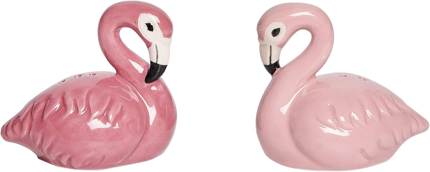 Beachcombers Salero y pimentero Flamingo S2 L2.83 x W1.97 X H2.6 Rosa