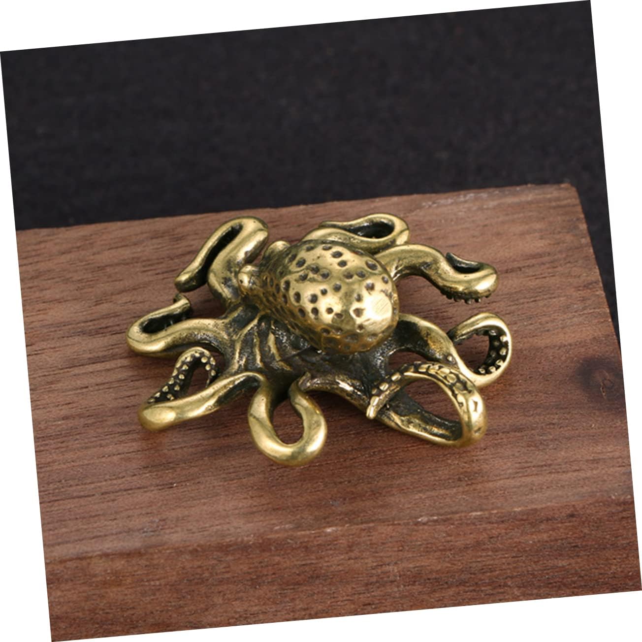 BESTOYARD 3pcs Brass Octopus Mini Octopus Figurines Indoor Toys Feng Shui Aniaml Statue Octopus Figure Retro Octopus Ornament Vintage Ornaments Fish