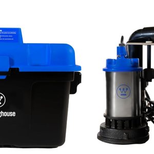 Westinghouse – Bomba de sumidero de respaldo de batería con sistema de alarma, 12 HP – Bomba de sumidero de respaldo de hasta 5,200 galones por hora Westinghouse – Bomba de sumidero de respaldo de batería con sistema de alarma, 12 HP – Bomba de sumidero de respaldo de hasta 5,200 galones por hora