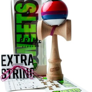 Sweets Kendamas Prime Kendama de 5 rayas – Todos los niveles, diseño de rayas, paquete de regalo de accesorios de cuerda extra (Slushy) Sweets Kendamas Prime Kendama de 5 rayas – Todos los niveles, diseño de rayas, paquete de regalo de accesorios de cuerda extra (Slushy)