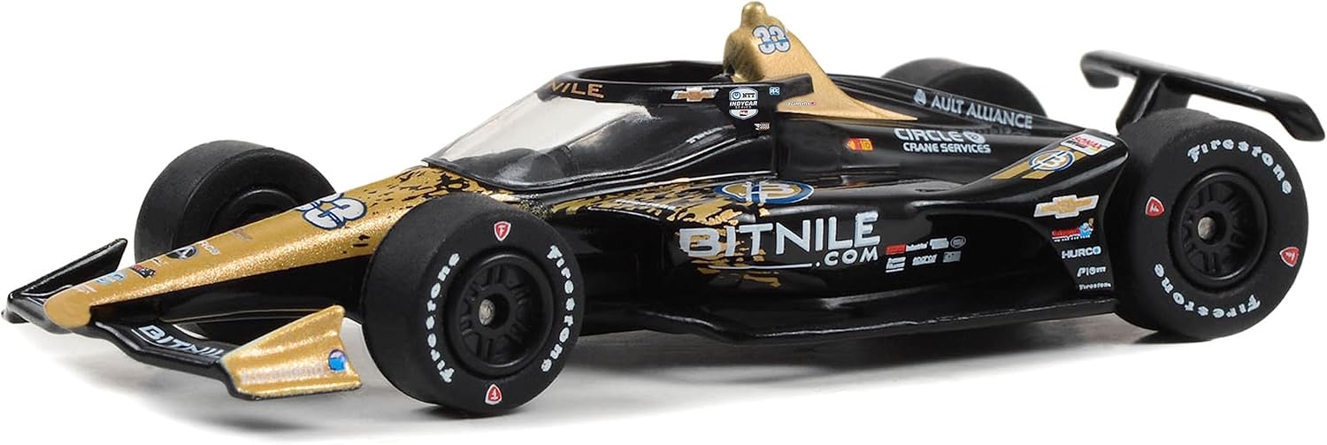Dallara IndyCar #33 Ed Carpenter Bitnile Ed Carpenter Racing NTT IndyCar Series (2023) 164 Modelo de automóvil fundido a presión por Greenlight 11573