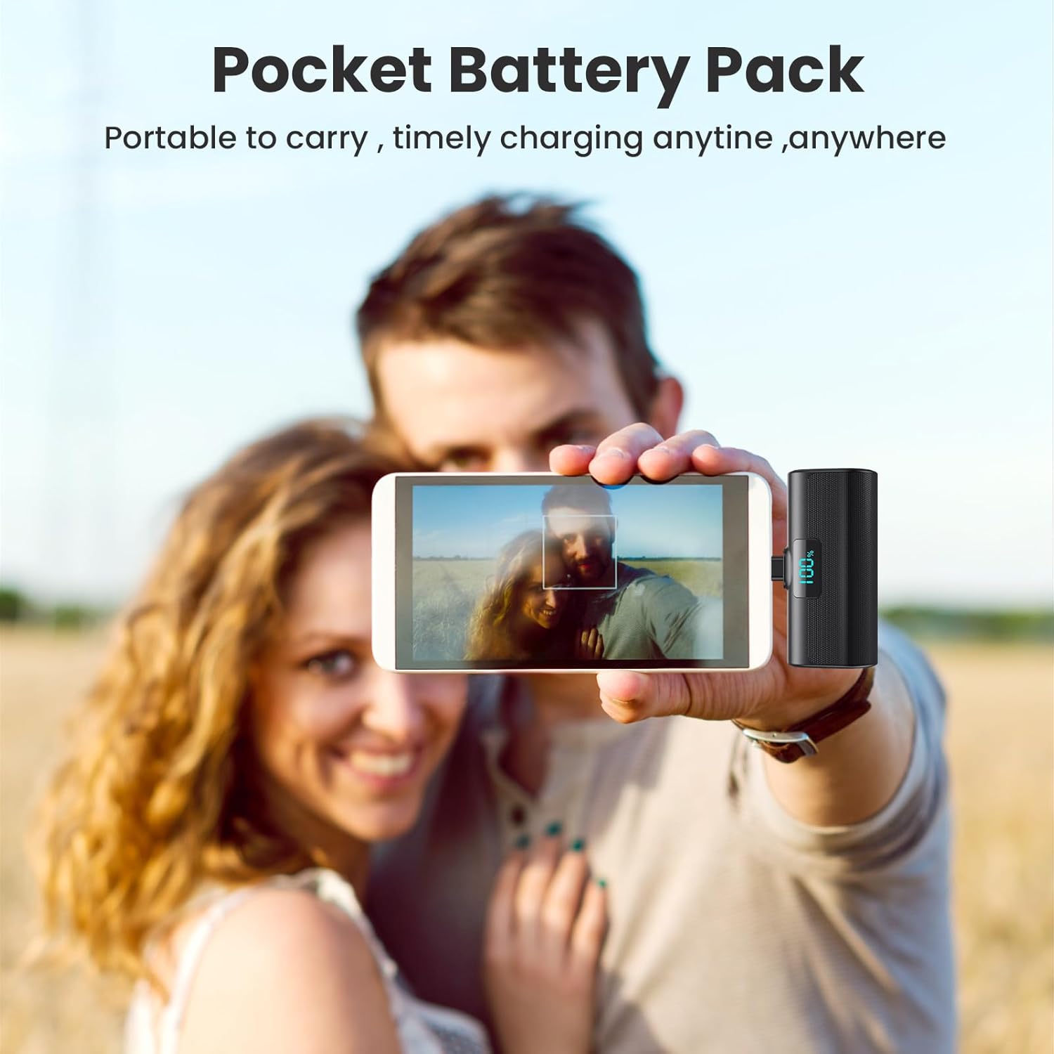 Cargador portátil pequeño de 5200 mAh, cargador de batería PD USB C mejorado con conector USB-C integrado, pantalla LCD, compatible con iPhone 1515