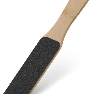 BEZOX Removedor de callos con mango de bambú (1 unidad), limpiador de pies portátil de doble cara, lijadora profesional de pedicura para pies suaves BEZOX Removedor de callos con mango de bambú (1 unidad), limpiador de pies portátil de doble cara, lijadora profesional de pedicura para pies suaves