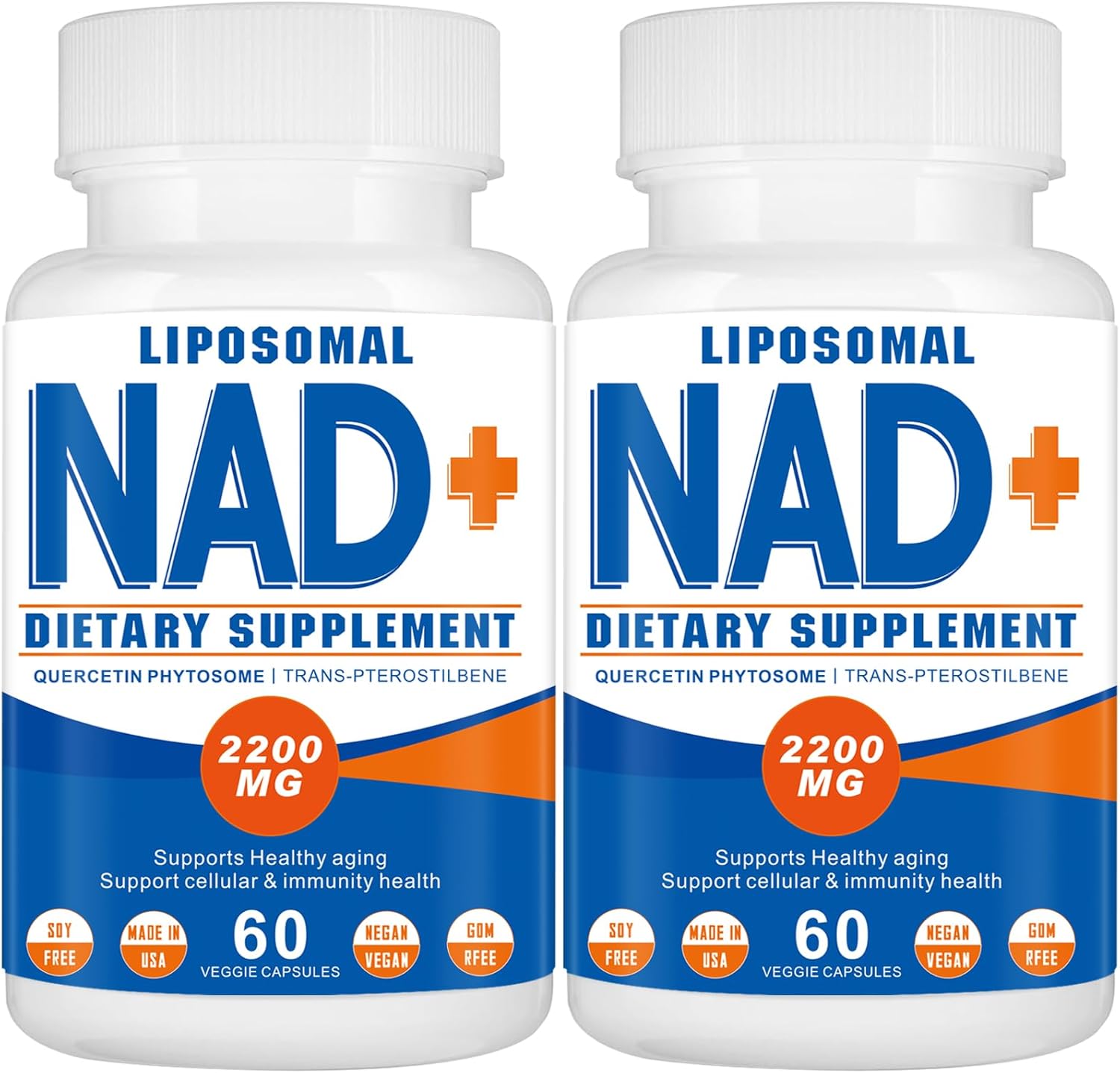 2200mg Liposomal Nad+Supplement,Nad Supplement with Resveratrol+Berberine,Nicotinamide Adenine Dinucleotide,Enhances Mitochondrial Function Old,