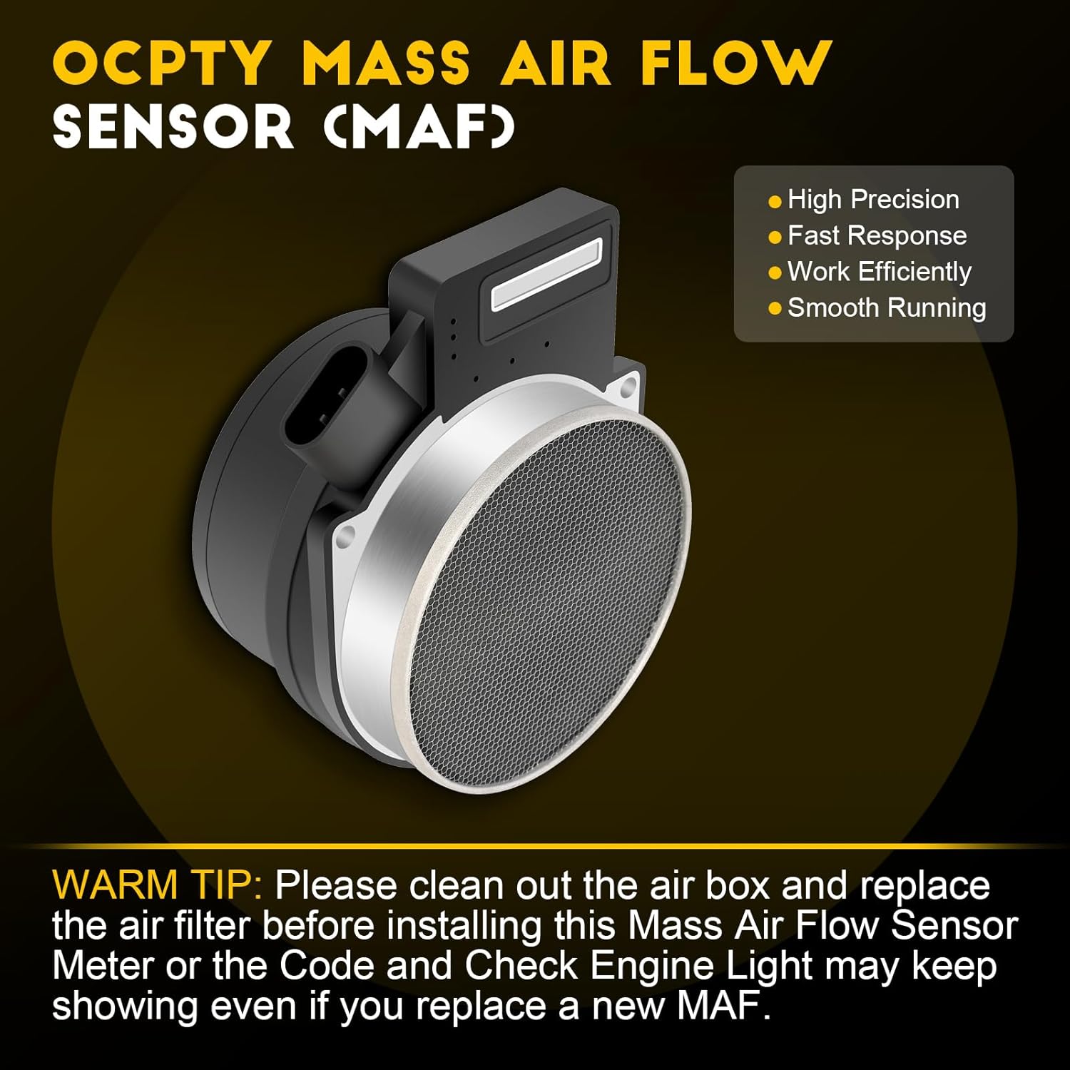 OCPTY Sensor de flujo de aire masivo Sensor MAF para Cadillac CTS Eldorado Escalade, para Avalanche para C3500 para Corvette para Silverado 1500