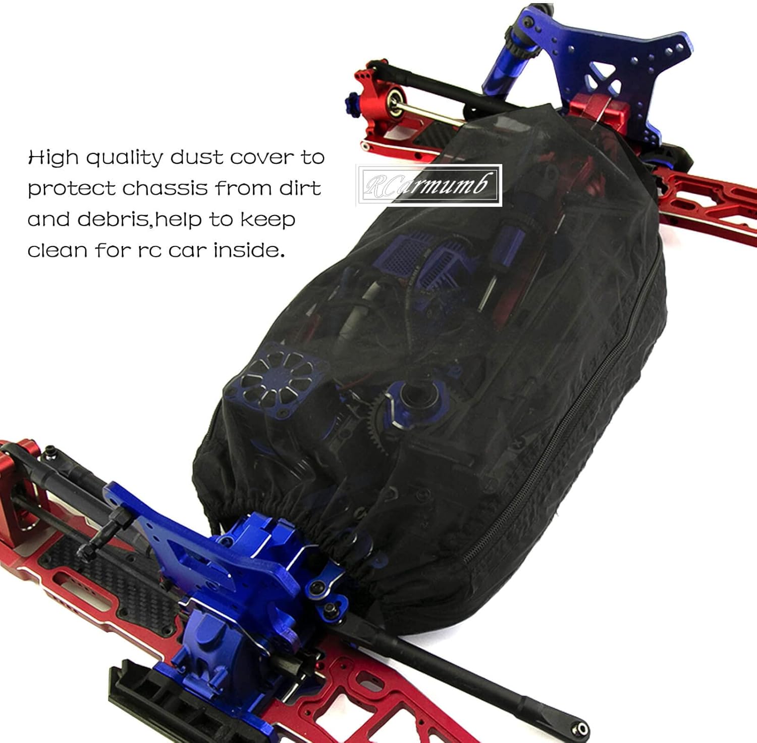 RCarmumb Protector de chasis, cubierta resistente al polvo para trineo de 18 Monster Truck #95076-4, cubierta antipolvo para chasis de automóvil a