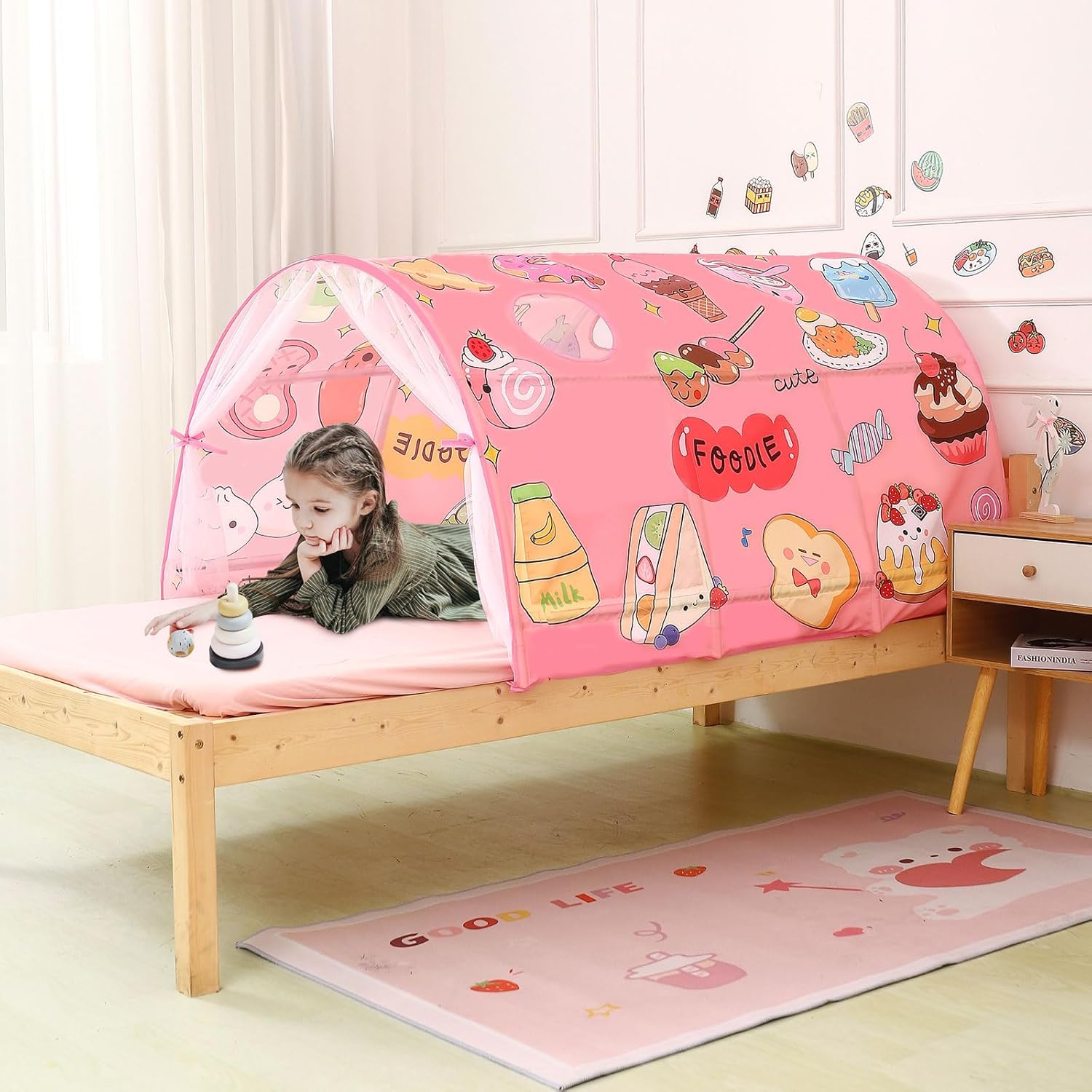 Tienda de campaña para niños y niñas, camas individuales, zoológicos y coches, tienda de campaña para niños y niñas, ventilada, para interiores,