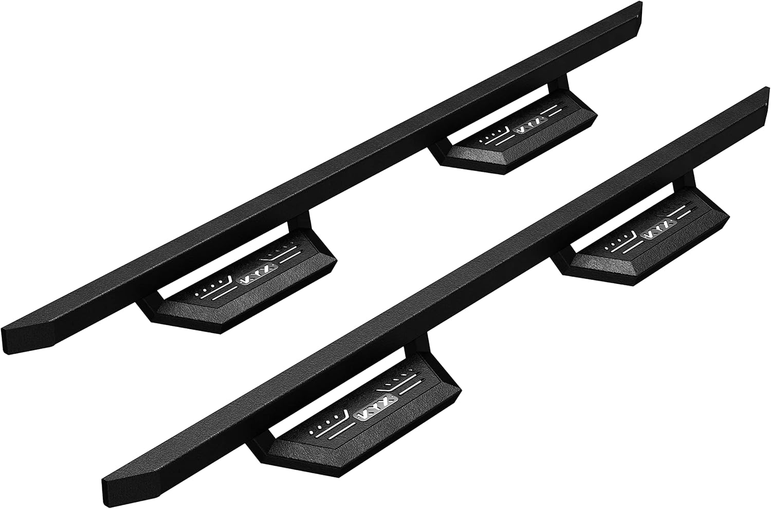 KYX Estribos laterales de 6 pulgadas para Chevy SilveradoGMC Sierra 1500 2007-2018 y 2007-2019 2500HD3500HD Crew Cab (barras laterales de barra