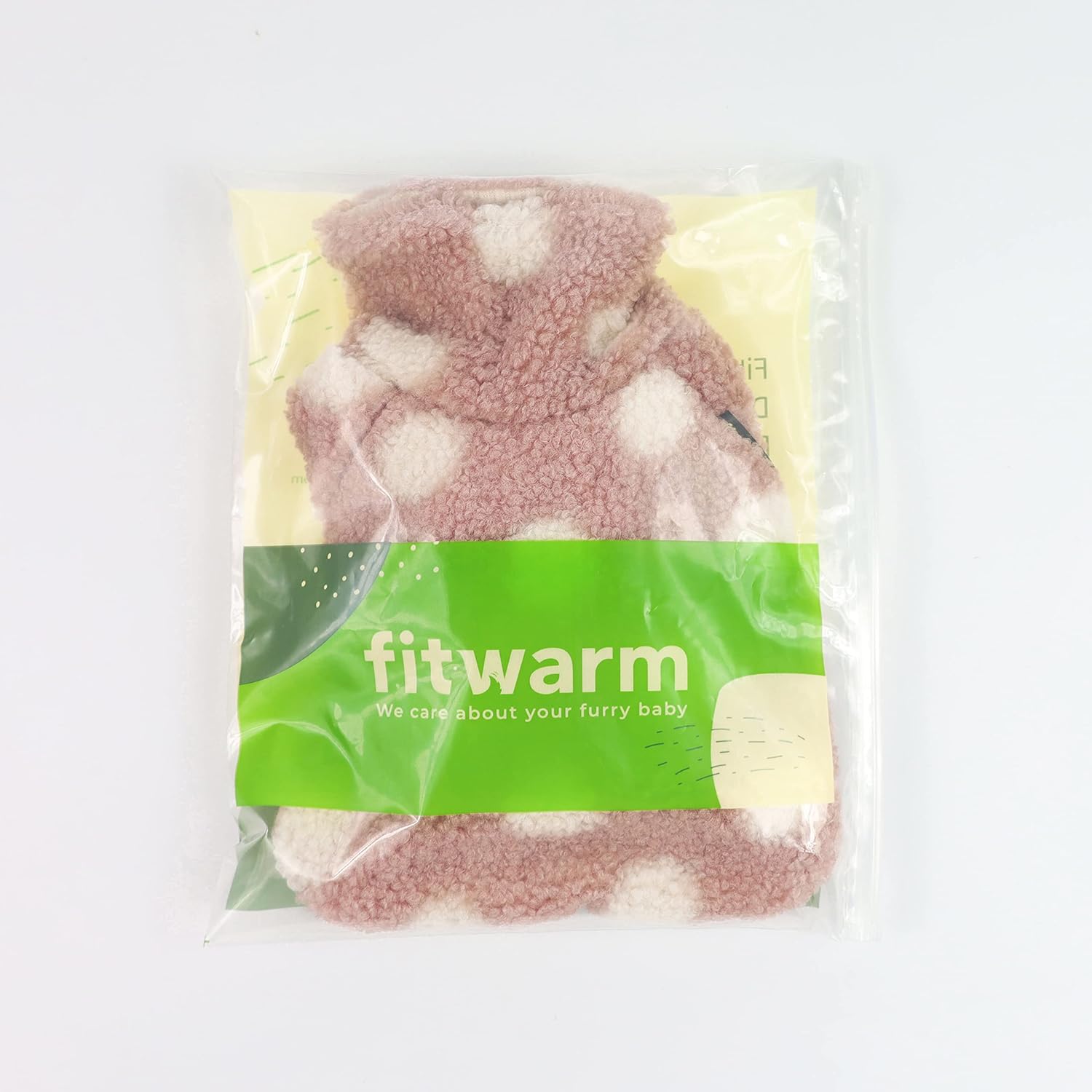 Fitwarm Abrigo de perro de sherpa a lunares, ropa de invierno para perros pequeños y niñas, suéter mullido para mascotas, atuendo para gatos, rosa,