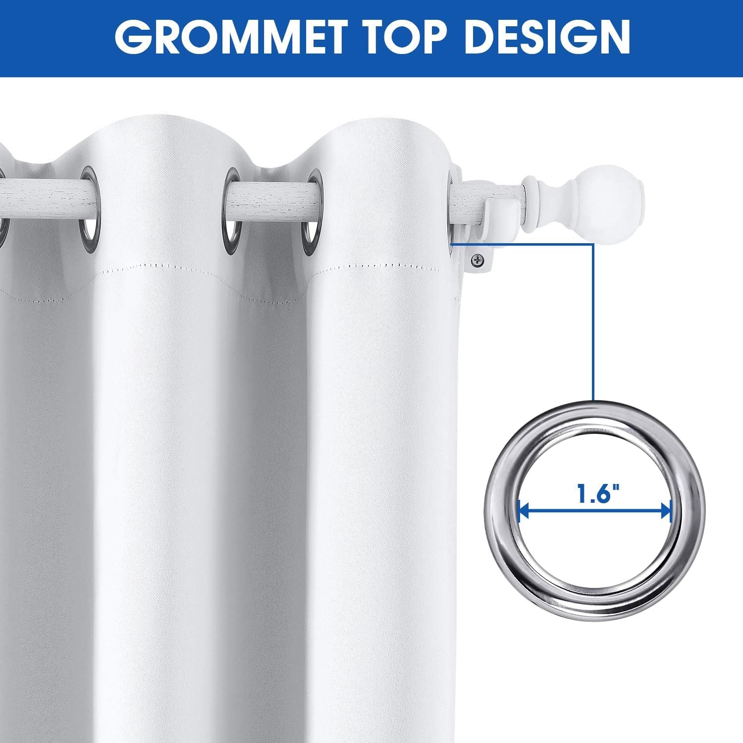 Homeideas  2paneles de cortinas opacas cortas para ventanas pequeñas de 36pulgadas de largo con ojales, cortinas de media ventana para cocina, baño,