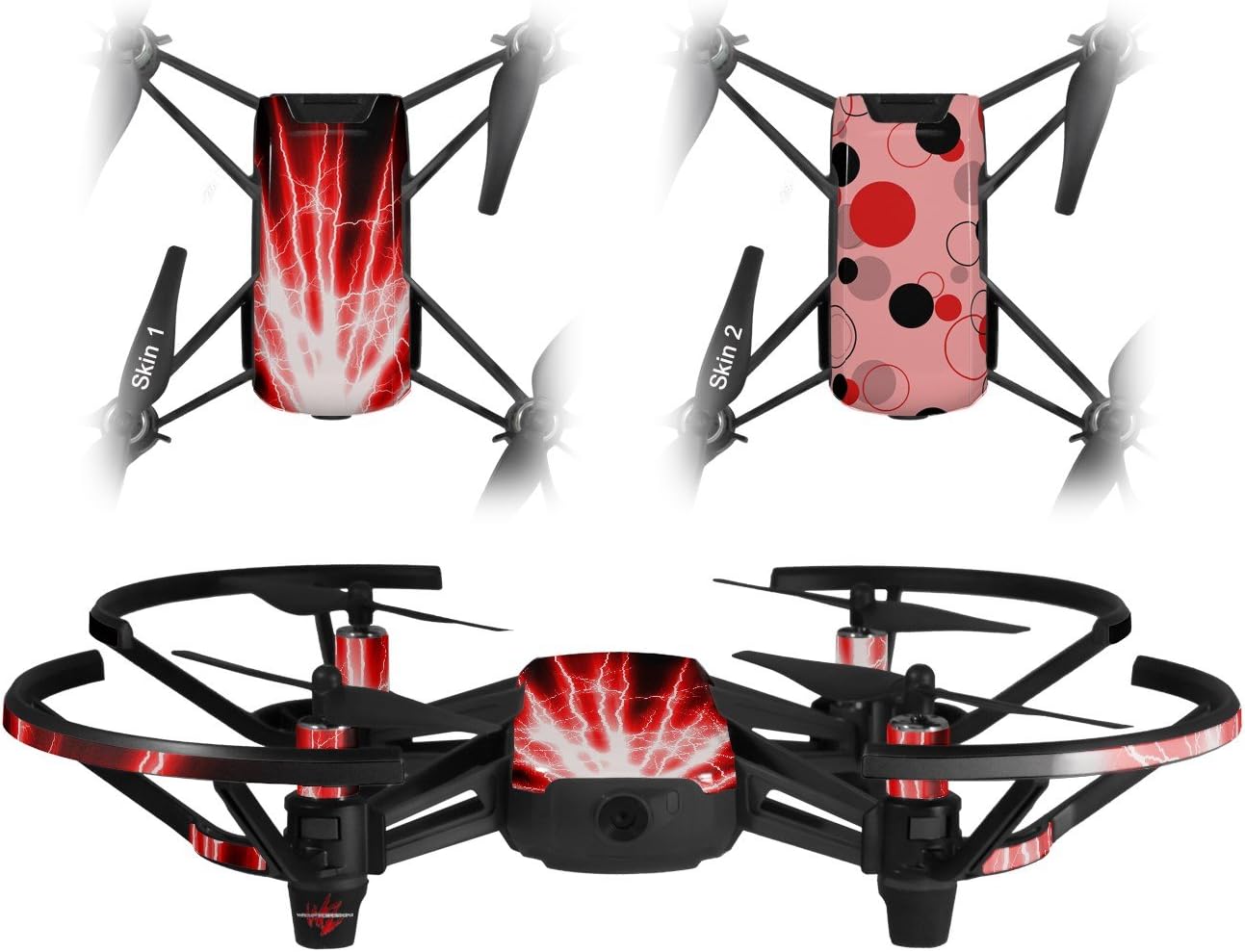 Pegatina para piel de DJI Ryze Tello Drone Lightning Red Drone (no incluida)