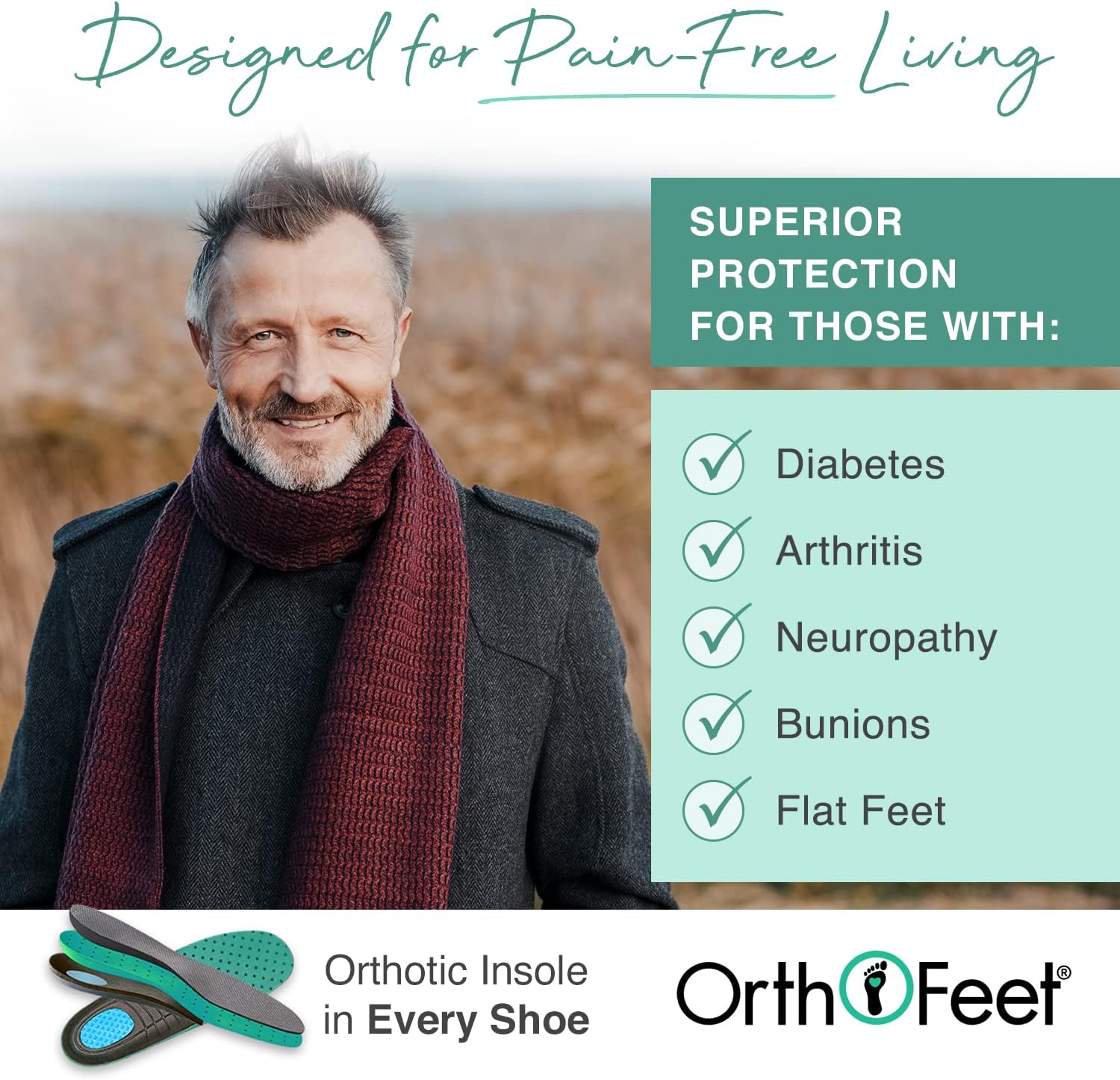 Orthofeet Innovadoras botas ortopédicas para hombres, ideales para fascitis plantar, alivio del dolor de pies y talón. Pantuflas de soporte de arco,
