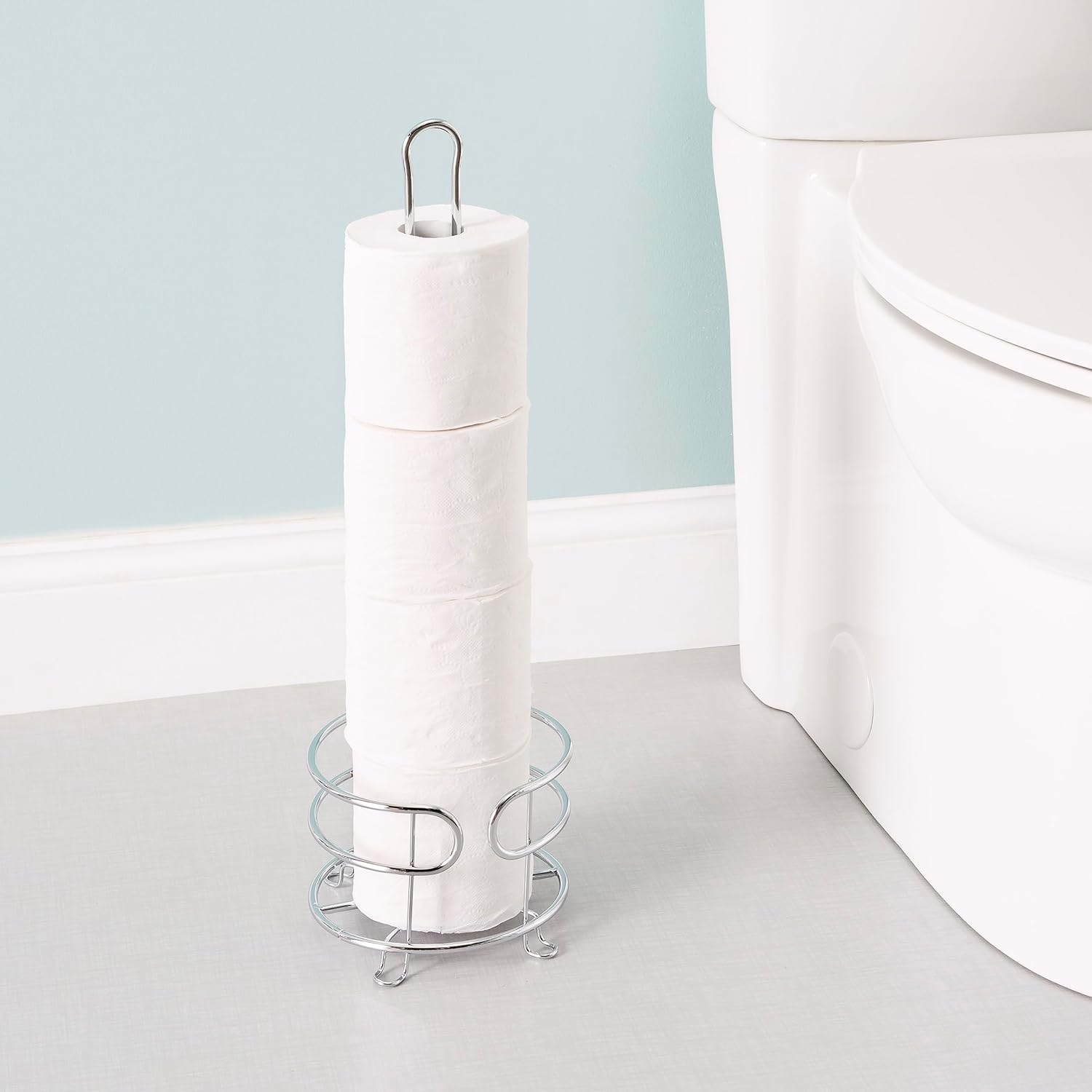 Home Basics Reserva de pañuelos de baño de acero cromado