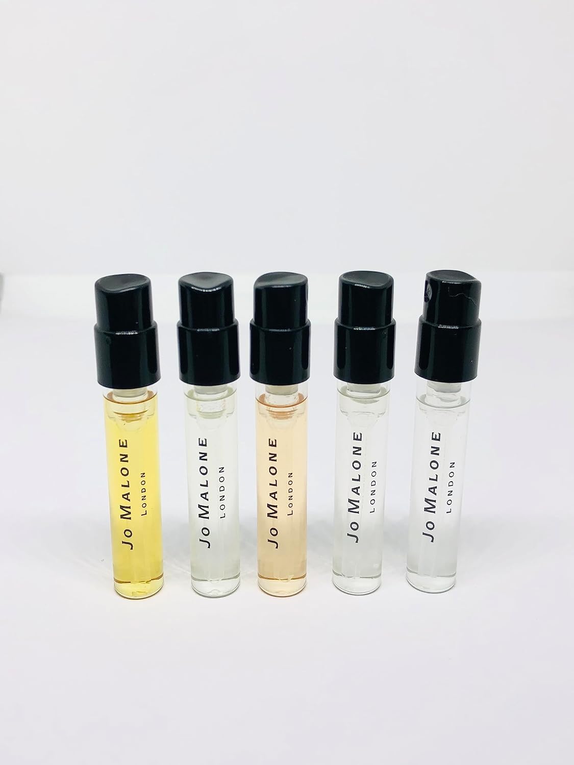 Jo Malone Set 5 London Fragancia Muestra VIALS Diferentes Fragancias 0.05oz 0.1 fl oz cada uno. Set INTENSO