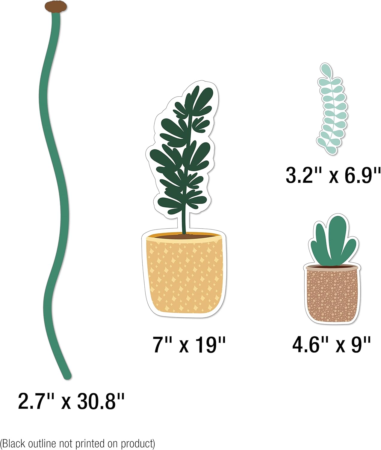 Carson Dellosa – Juego de tablones de anuncios Grow Together Watch Us Grow de 72 piezas, juego de tablones de anuncios de plantas con decoración de