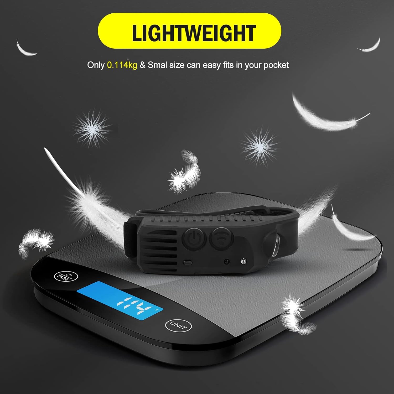 AURUZA 2 linternas de faros delanteros, faros LED recargables, 2 faros COB de 230  de ancho con sensor de movimiento, brillante, 5 modos, lámpara de