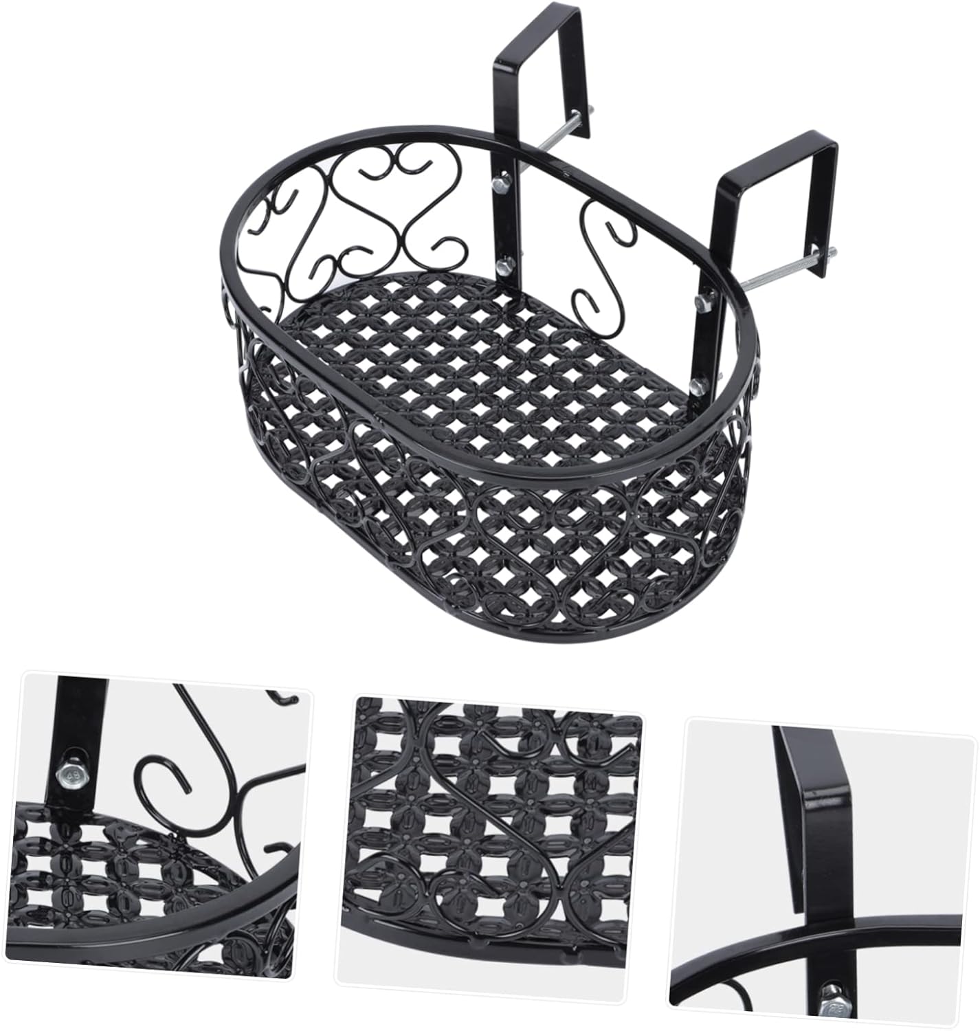 2 cestas para suculentas, macetas con gancho para interiores con soporte, maceta para jardín, para soporte, maceta delicada, maceta para valla al