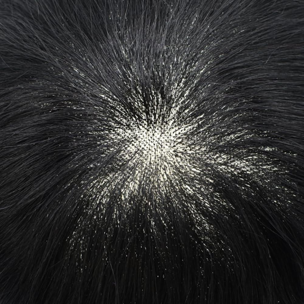 Toupee para hombres Cabello humano real para hombre, pieza de pelo para hombres Fine Mono Men Sistema de pelo de piel de polietileno para hombres,