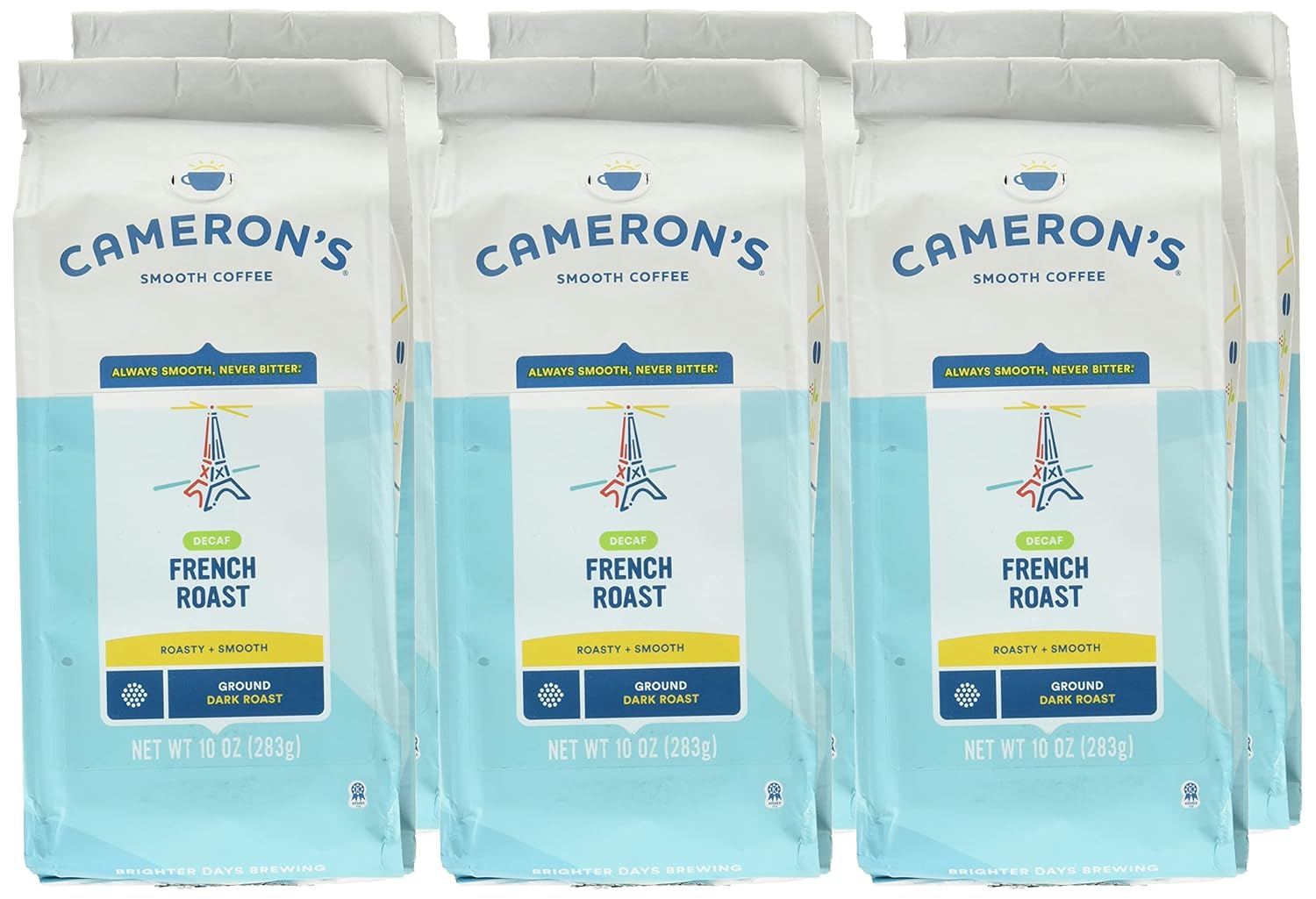 Cameron’s Coffee Bolsa de café molido tostado, sabor tostado francés, 10 oz