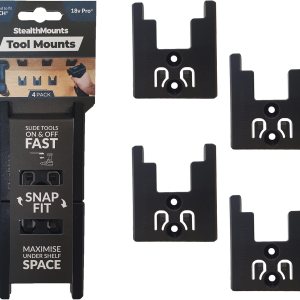 StealthMounts Portaherramientas Bosch con bloqueo, paquete de 4 soportes para herramientas Bosch, almacenamiento de herramientas Bosch, soporte para StealthMounts Portaherramientas Bosch con bloqueo, paquete de 4 soportes para herramientas Bosch, almacenamiento de herramientas Bosch, soporte para