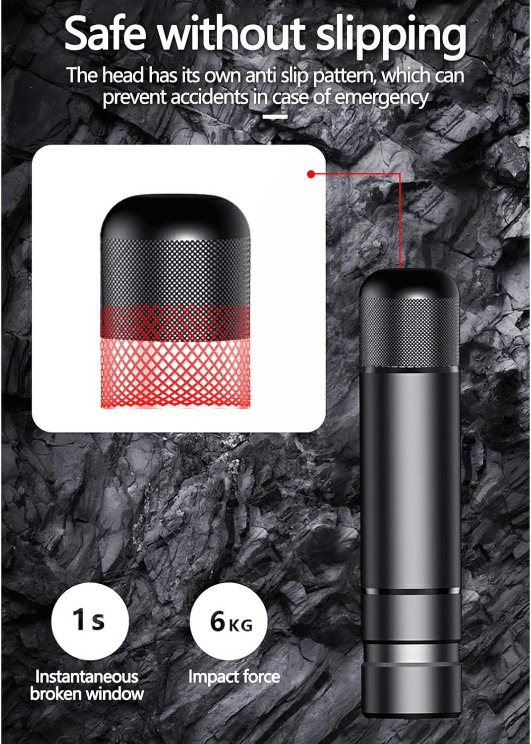 Safehammer – Martillo de seguridad, martillo de seguridad para automóvil, martillo de cristal seguro, rompedor de ventana 2 en 1 de emergencia y