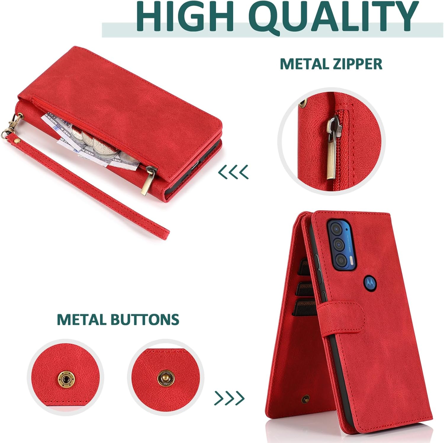 Funda para Moto Edge 2021 XKLLPT US1 Rojo