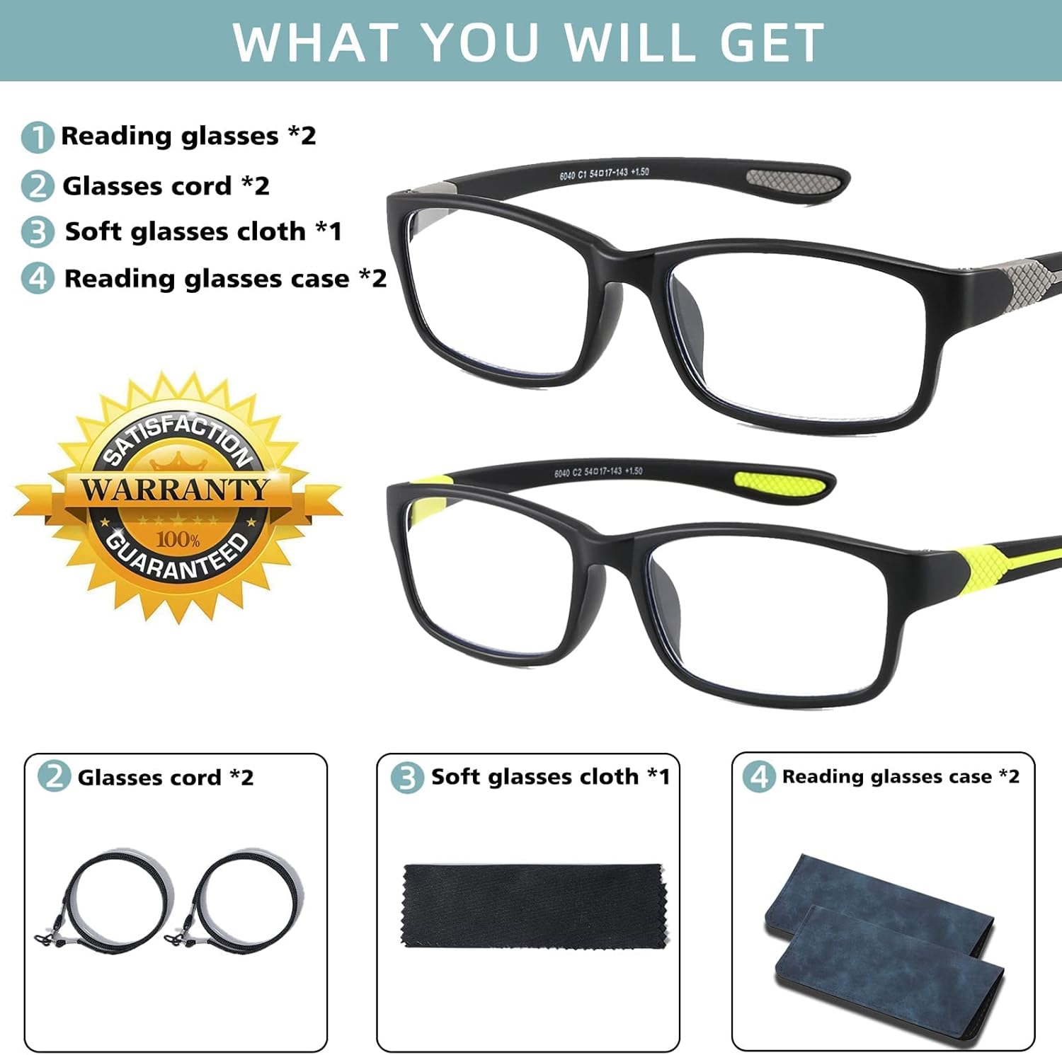 Lentes de lectura anchos con luz azul para lector de computadora, diseño deportivo, tramposo, marco de cabeza grande, anteojos fotocromáticos