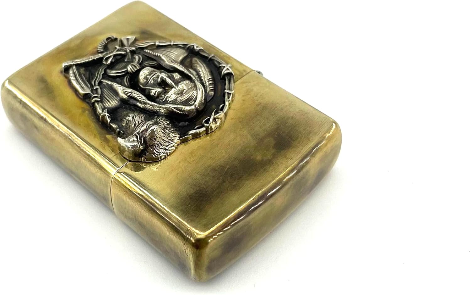 Estuche de latón para encendedor de metal, regalo hecho a mano para hombres, bolsas de manga retro, funda protectora para padre, novio, esposo