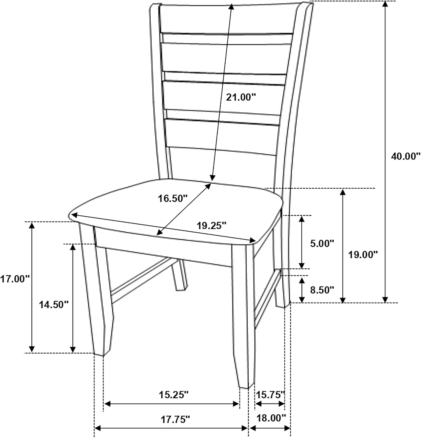 Coaster Home Furnishings Dalila – Silla auxiliar (2 unidades), color gris y gris oscuro