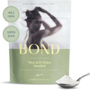 BOND Inositol en polvo mio-inositol puro y D-chiro inositol para el equilibrio hormonal y el apoyo ovárico*, 90 porciones, proporción 401, vegano, BOND Inositol en polvo mio-inositol puro y D-chiro inositol para el equilibrio hormonal y el apoyo ovárico*, 90 porciones, proporción 401, vegano,