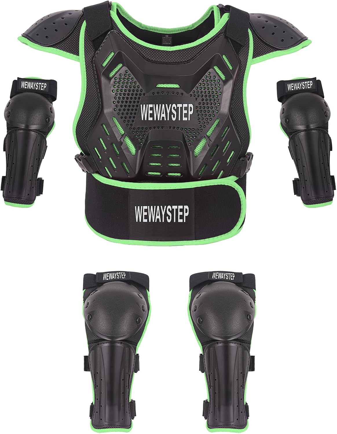 Armadura de motocicleta para niños, protector de pecho para niños, equipo de protección de motocicleta, chaleco de armadura corporal, rodilleras,
