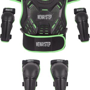 Armadura de motocicleta para niños, protector de pecho para niños, equipo de protección de motocicleta, chaleco de armadura corporal, rodilleras, Armadura de motocicleta para niños, protector de pecho para niños, equipo de protección de motocicleta, chaleco de armadura corporal, rodilleras,