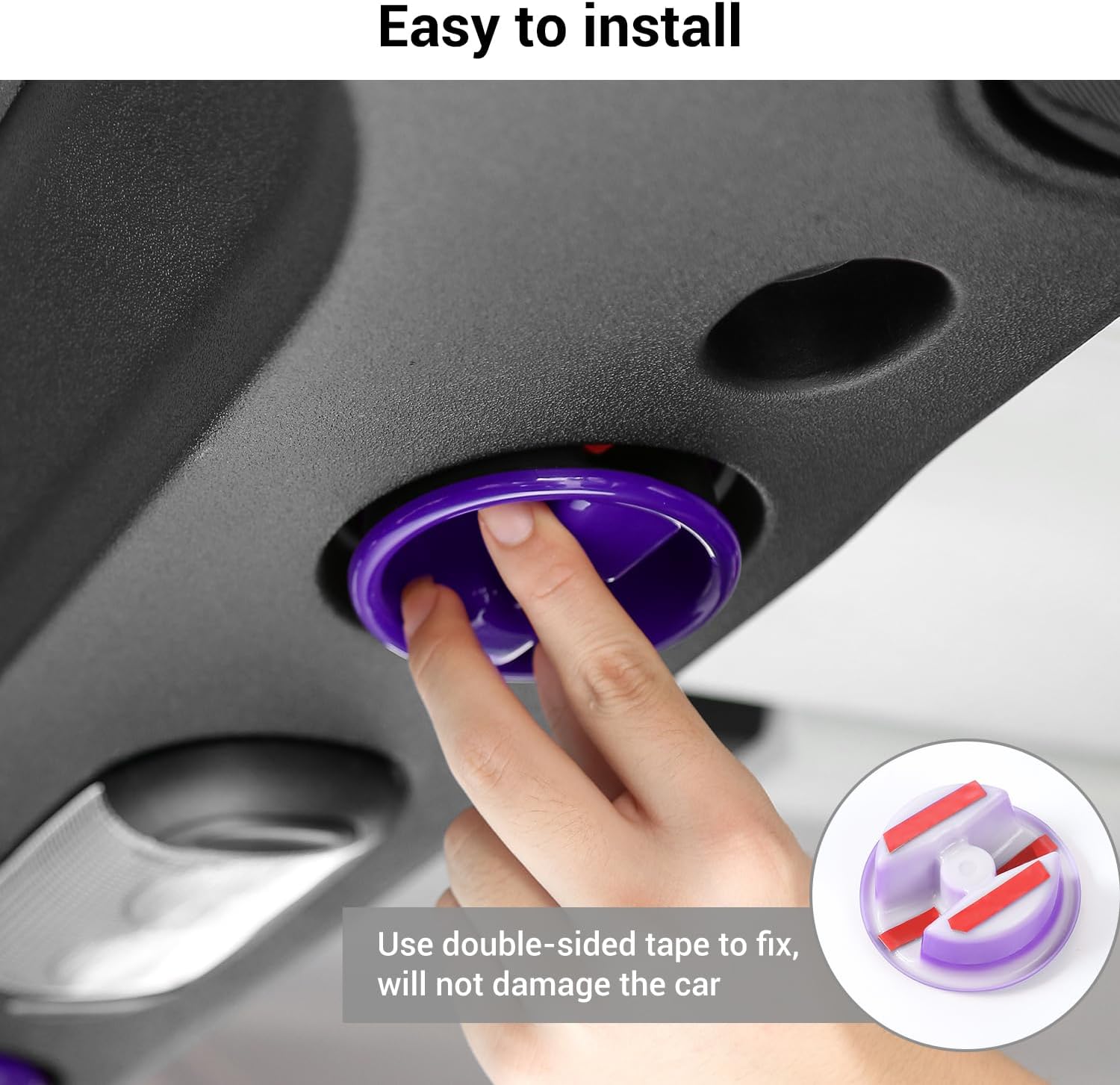 Hoolcar Cubierta de tornillo de montaje en panel duro de techo rígido, accesorios interiores compatibles con Jeep Wrangler JK JKU 2007-2017, morado,