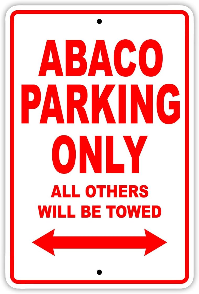 Abaco estacionar Sólo todos los demás será remolcado barco yate Marina crucero playa Resort artesanía placa de señal de aluminio de metal