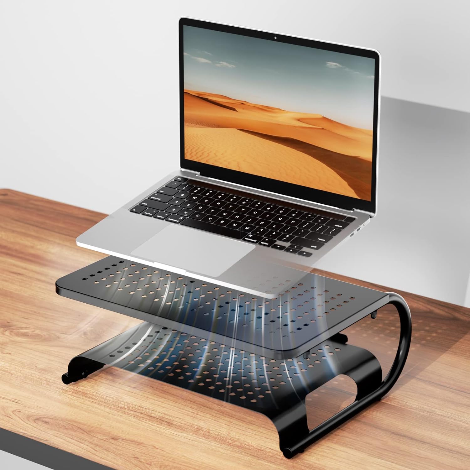 WALI Bundles-Soporte elevador para monitor y soporte elevador de escritorio para computadora