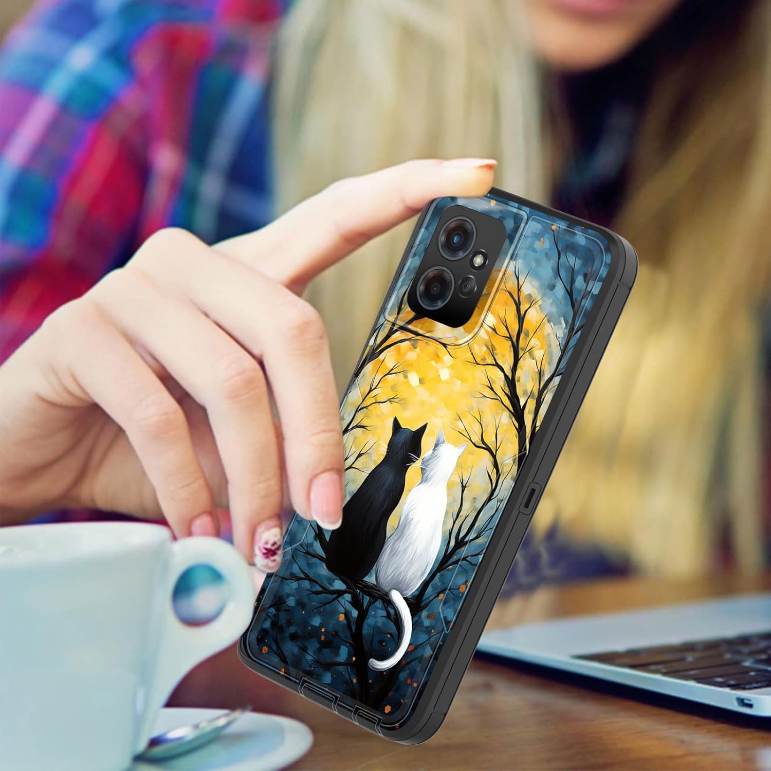 Funda para Moto G Power 5G 2023, híbrida de doble capa (compatible con montaje magnético) a prueba de golpes, protección contra caídas para Motorola