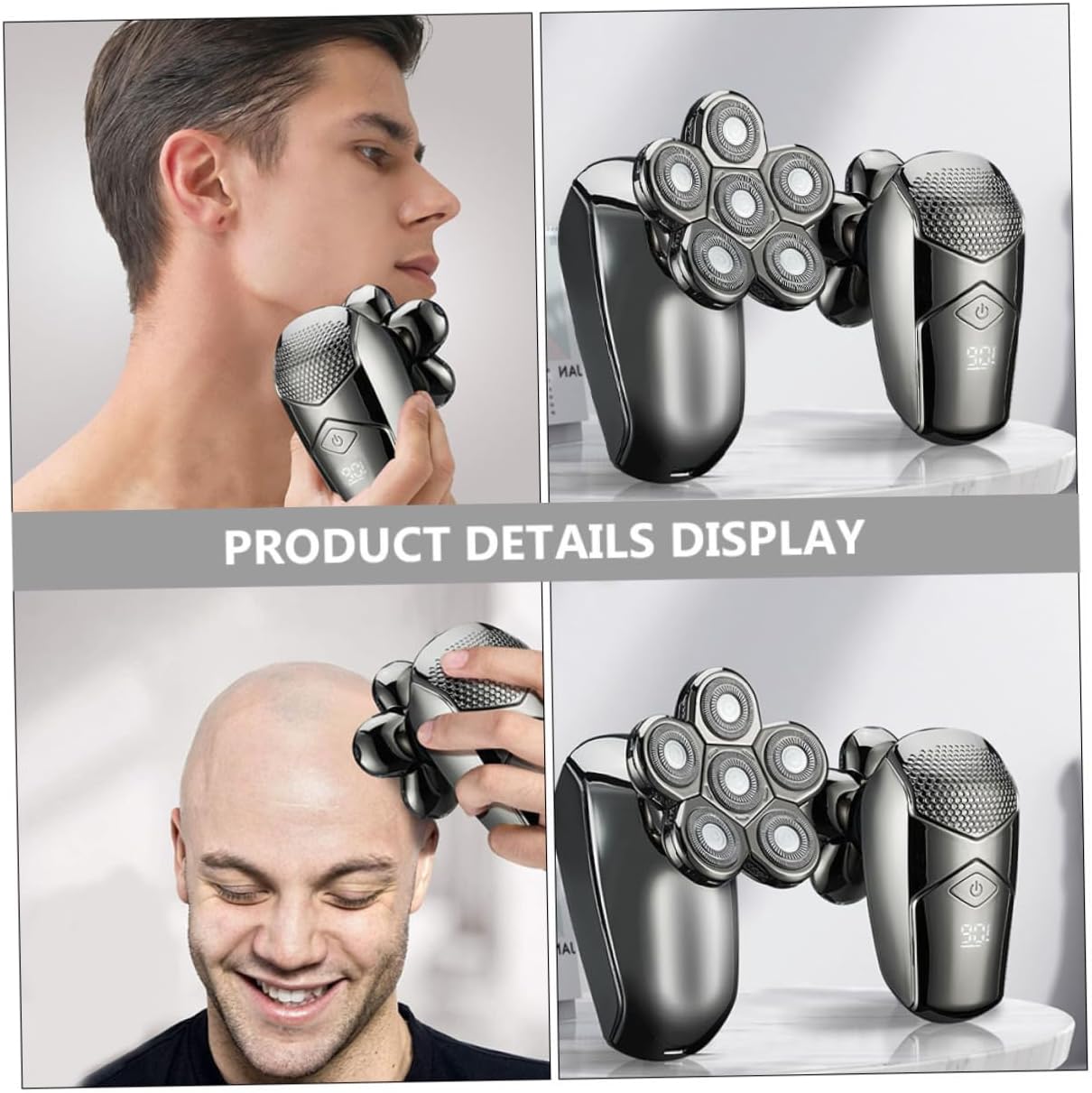 FOMIYES Juego de 2 juegos de afeitadora eléctrica para peluquería Maquina de afeitar para hombre, afeitadora de cuerpo eléctrico, kit facial de