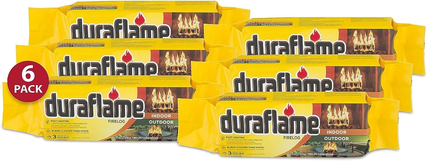 Duraflame Foco de luz rápida para interiores y exteriores de 4.5 libras para campamento, fogatas y chimeneas, 3 horas de tiempo de combustión (12